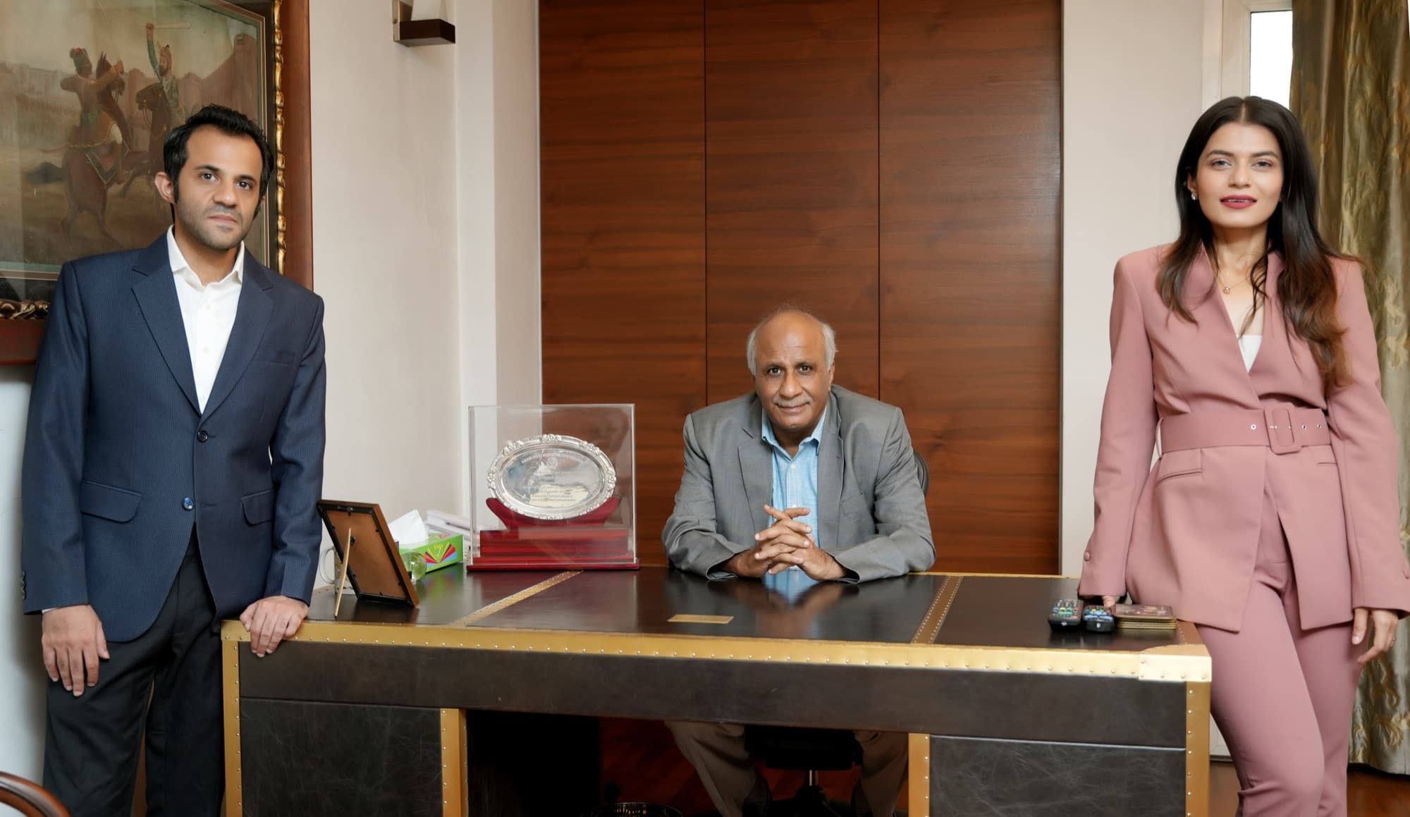 The leadership team of SURA Group — Ritesh, Umesh and Disha Sachdeva
